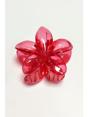 Ayena Moda Kırmızı Lotus Toka 8 cm (Kartsız)