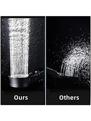 Turbo Fan 5 Fonksiyonlu Su Tasarruflu Dus Basligi Turbo El Dusu Siyah