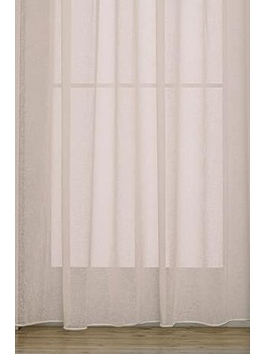 Fabric Folded Bej Keten Plus Yüksek Kaliteli Tül Perde 350 x 260