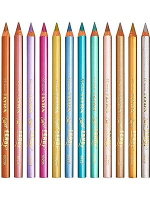 Super Ferby® - Metalik, Askılı Paket 12'li Kalem Seti