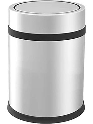 Premium Serisi Pratik Döner Kapaklı 16 Litre Mutfak/banyo Çöp Kovası Paslanmaz Krom, 16L