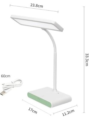 WD-6075 Dimmerli LED Ayarlanabilir Kablosuz Type-C Şarjlı Masa Lambası Çalışma Lambası (6047)