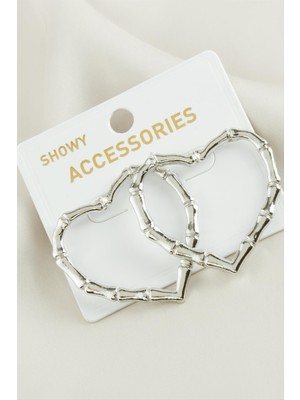 Ayena Moda Kalp Trend Metal Küpe