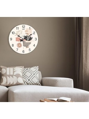 36 cm Gerçek Cam Sessiz Mekanizma Duvar Saati