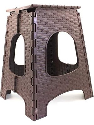 Onur Büyük Boy Koyu Kahverengi Katlanabilir Plastik Tabure Oturak