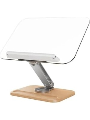 Profesyonel Kitap Okuma Tutucu Şeffaf Ders Çalışma Sunum Standı iPad ile Uyumlu Çizim Kitap Okuma Katlanabilir Ahşap Tabanlı Ayarlanabilir Tutucu R26