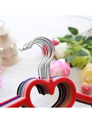 Premium Serisi 20'li Ekonomik Paket Kadife Kaydırmaz Elbise Kıyafet Askısı, 10 Siyah + 5 Mor + 5 Kırmızı