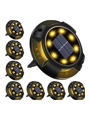 Pazarcan 4'lü Solar Panelli Kazıklı Zemin Solar Ledi 8+4 LED Gün Işığı