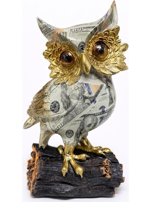 Store Mania Dolar Baskılı Özel Tasarım Polyester Baykuş - 17X10 cm  STRMIA-RSTTT34