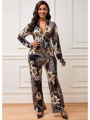 Gökyüzü Moda Kadın Fermuar Detaylı Dalgıç Kumaş Tulum