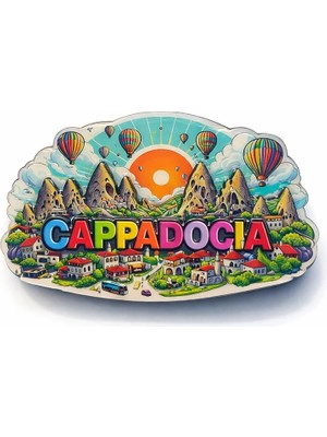 Die Grup Kapadokya Temalı Ahşap Buzdolabı Magneti Model 5