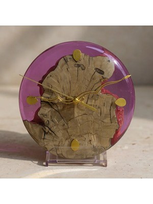 El Yapımı Epoksi Duvar & Masa Saati  Doğal Ahşap Detaylı Dekoratif Saat  Modern Tasarım