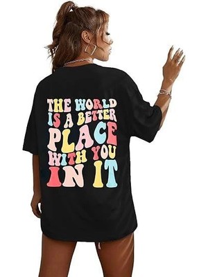 Serac Collection Bisiklet Yaka Baskılı T-Shirt - Siyah