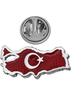 Inure Jewelry Gümüş Türkiye Haritası Rozet