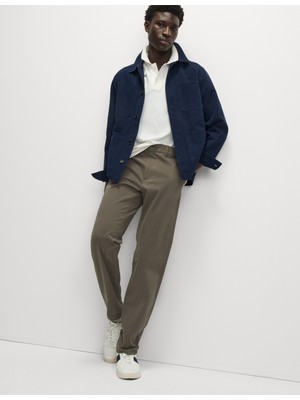 Marks & Spencer Regular Fit Lastikli Bel Chino