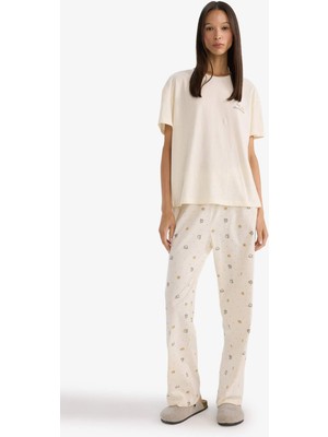 DeFacto %100 Pamuk Regular Fit Kısa Kollu 2'li Puantiyeli Pijama Takımı G3116AX26SP