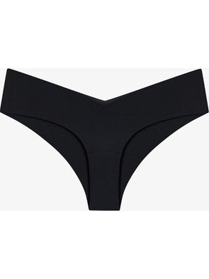 Penti Siyah İz Yapmayan Lazer Kesim V Kesim Hipster Külot