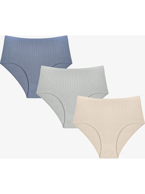Penti Heaven Pointel Yüksek Bel 3'lü Slip Külot