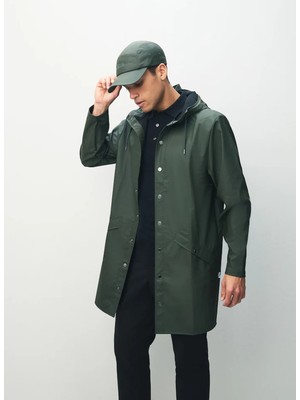 Rains Koyu Yeşil Erkek Yağmurluk Long Jacket W3