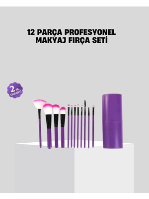 Pazarcan 12’li Profesyonel Makyaj Fırça Seti Yumuşak Sentetik Kıllı