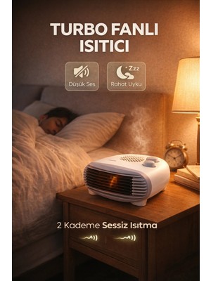 Pazarcan Elektrikli Isıtıcı Fan 2000W 2 Kademeli Isıtma & Serin Hava Özelliği Priz Soba