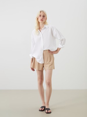 Lc Waikiki Yeni Sezon Beli Lastikli Pileli Kadın Şort