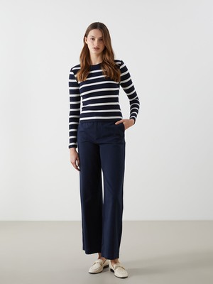 Lc Waikiki Yeni Sezon Standart Fit Düz Keten Karışımlı Kadın Pantolon