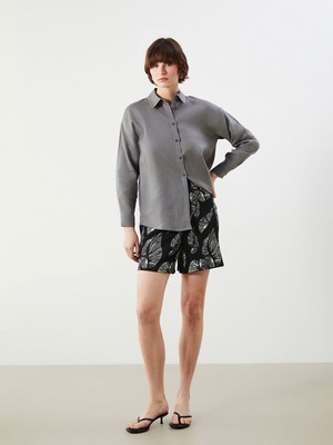 Lc Waikiki Yeni Sezon Beli Lastikli Çiçekli Kadın Şort