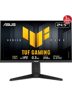Tuba Toptaş Asus Tuf Gamıng VG259QMRL5A 24,5&amp;quot; 0.3ms, 310Hz, Full Hd, Dp, 2xhdmı, Hoparlör, Pivot, Fast IPS Led, Elmb Sync Premium, Gamıng Monitör