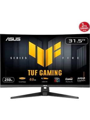 Tuba Toptaş Asus Tuf Gamıng VG32VQM5B 31,5&amp;quot; 0,5ms, 250Hz, Fullhd Curved, Dp, 2xhdmı, Va Panel, 1500R, Display Widget Center, Gamıng Monitör