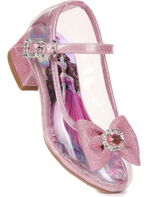 Kiko Kids  Asel Kız Çocuk Simli Topuklu Abiye Şeffaf Ayakkabı