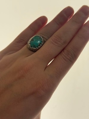 Hasyılmaz Firuze Turkuaz Taşlı 925 Ayar Gümüş Yüzük 12,65 Gram