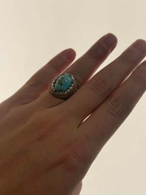 Hasyılmaz Firuze Turkuaz Taşlı 925 Ayar Gümüş Yüzük 13,70 Gram