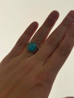 Hasyılmaz Firuze Turkuaz Taşlı 925 Ayar Gümüş Yüzük 8,40 Gram