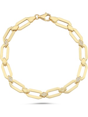 Sembol Gold Kalın Halkalı Klasik Altın Bileklik 7 mm-20 cm