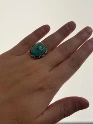 Hasyılmaz Firuze Turkuaz Taşlı 925 Ayar Gümüş Yüzük 11,90 Gram