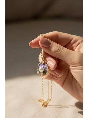 Pisidesa Antik Çerçeveli Incili Kolye Serisi – Gold Kaplama Özel Gün, Hediyelik, Tasarım