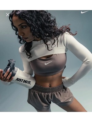 Nike Zenvy Dri-Fit Ls Shrug Top Women's Krem Kadın T-Shirt HJ1861-133