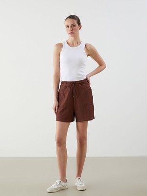 Lc Waikiki Yeni Sezon Beli Lastikli Dokulu Kadın Şort