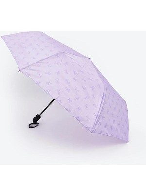 Normadia Şemsiye Kadın Fiyonk Baskılı Renkli ve Şık Koruyucu Aksesuar