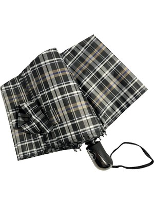 Normadia Ekose Desenli Otomatik Rüzgar Dayanıklı Şemsiye, Kaliteli ve Güçlü Tasarım