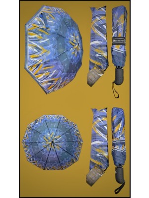 Rubenis Dayanıklı 3 Kırmalı 10 Telli Otomatik Açılır Şemsiye