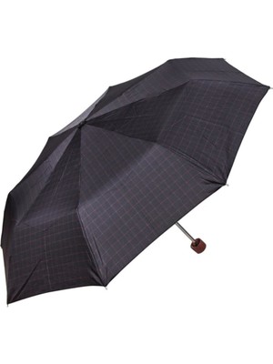 Normadia Mini Siyah Şemsiye, 90 cm Çap, 8 Telli, Cep Boy, Kolay Taşıma