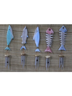 DS LLC Ieg™ Ahşap Balıklı Metal Çan  DCLLS-RSTK345