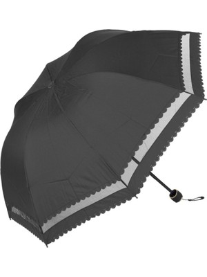 Normadia Şemsiye Siyah Dantelli Kadın Hafif ve Şık Tasarım