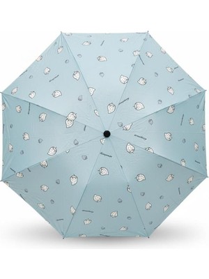 Normadia Renkli Çilek Desenli Taşınabilir Kompakt Şemsiye, Rahat ve Şık Tasarım