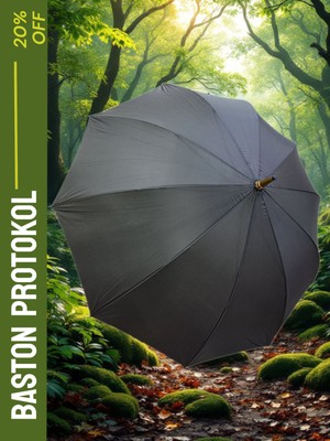 Normadia Otomatik Açılır Siyah Baston Şemsiye, Pratik ve Şık Koruma