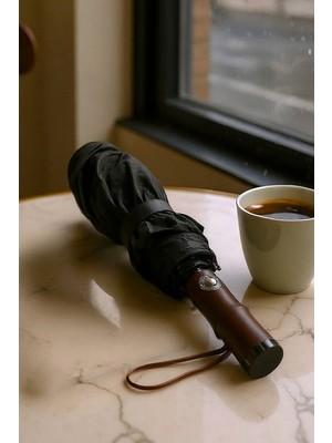 Normadia Otomatik Fonksiyonlu 10 Fiber Telli Çift Telli Siyah Şemsiye