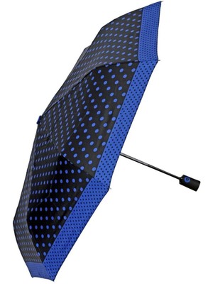 Normadia Siyah ve Mavi Puantelli Hafif Şemsiye, Şık ve Pratik Kullanım Sağlar