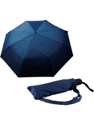 Lacivert Otomatik Şemsiye, Rüzgarda Güçlü ve Şık Tasarım
